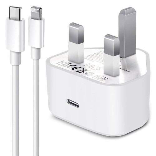 خرید شارژر سریع آیفون 11پرو اپل 20 وات + کابل USB-C به لایتنینگ| میراتل