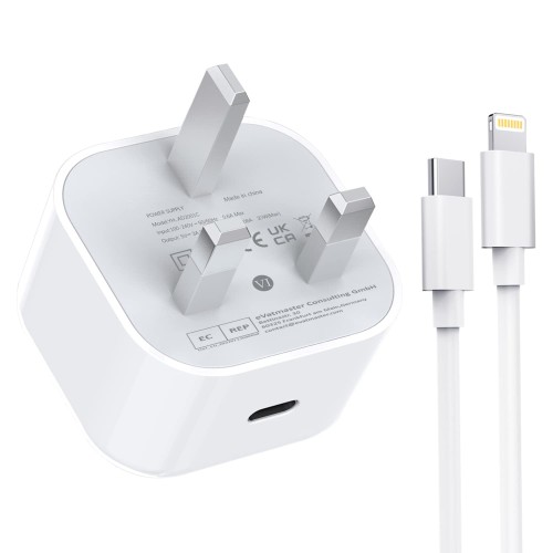خرید شارژر سریع آیفون 11پرو مکس اپل 20 وات + کابل USB-C به لایتنینگ