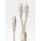 کابل دوکاره مکسول Twin Jet USB-C و Lightning توان ۱۰۰ وات طول ۱.۲ متر  🔌