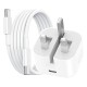 خرید شارژر سریع آیفون 13 مینی اپل 20 وات + کابل USB-C به لایتنینگ| میراتل