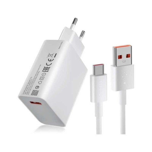 شارژر اصلی 33 وات Xiaomi Redmi 10X pro 5g با کابل Type-C اصلی