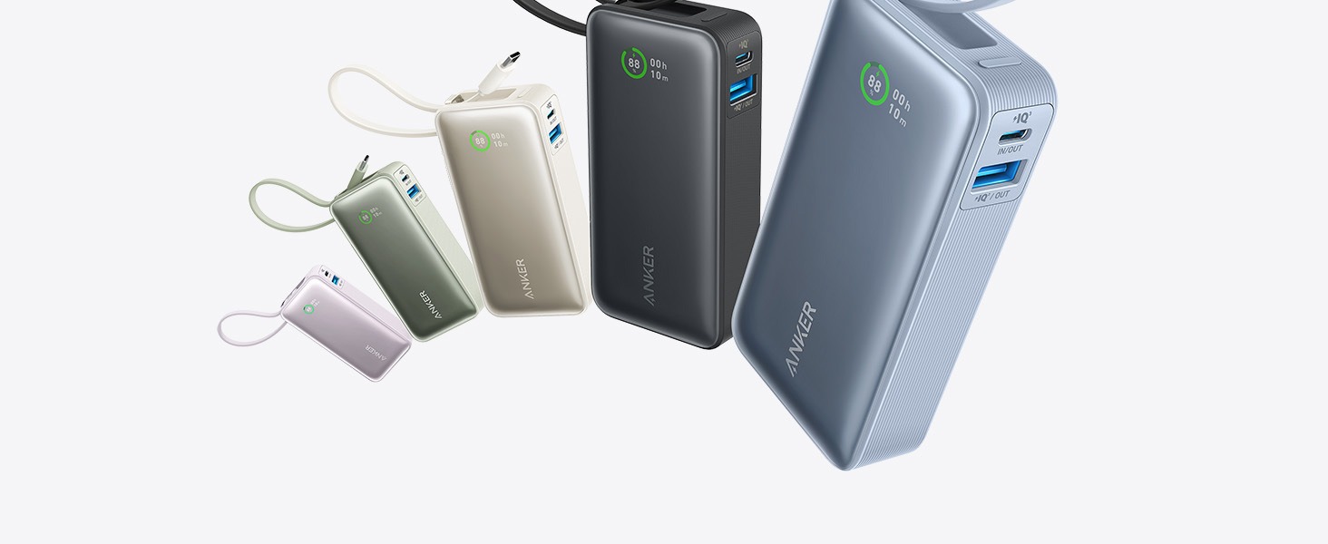 پاوربانک انکر A1259 Nano 10000mAh | شارژ سریع 30 وات با کابل USB-C داخلی پاوربانک انکر A1259 Nano 10000mAh | شارژ سریع 30 وات با کابل USB-C داخلی